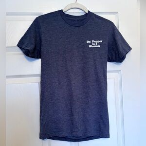 Navy Blue Graphic T-Shirt — Dr. Pepper is a Women — Size S